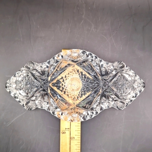 Vintage EAPG Imperial Glass Nucut Pattern #564 Oblong Pressed Glass Relish Dish - Picture 8 of 14